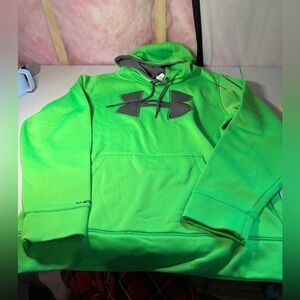 Under armour Men’s green storm logo hooded pullover sweater